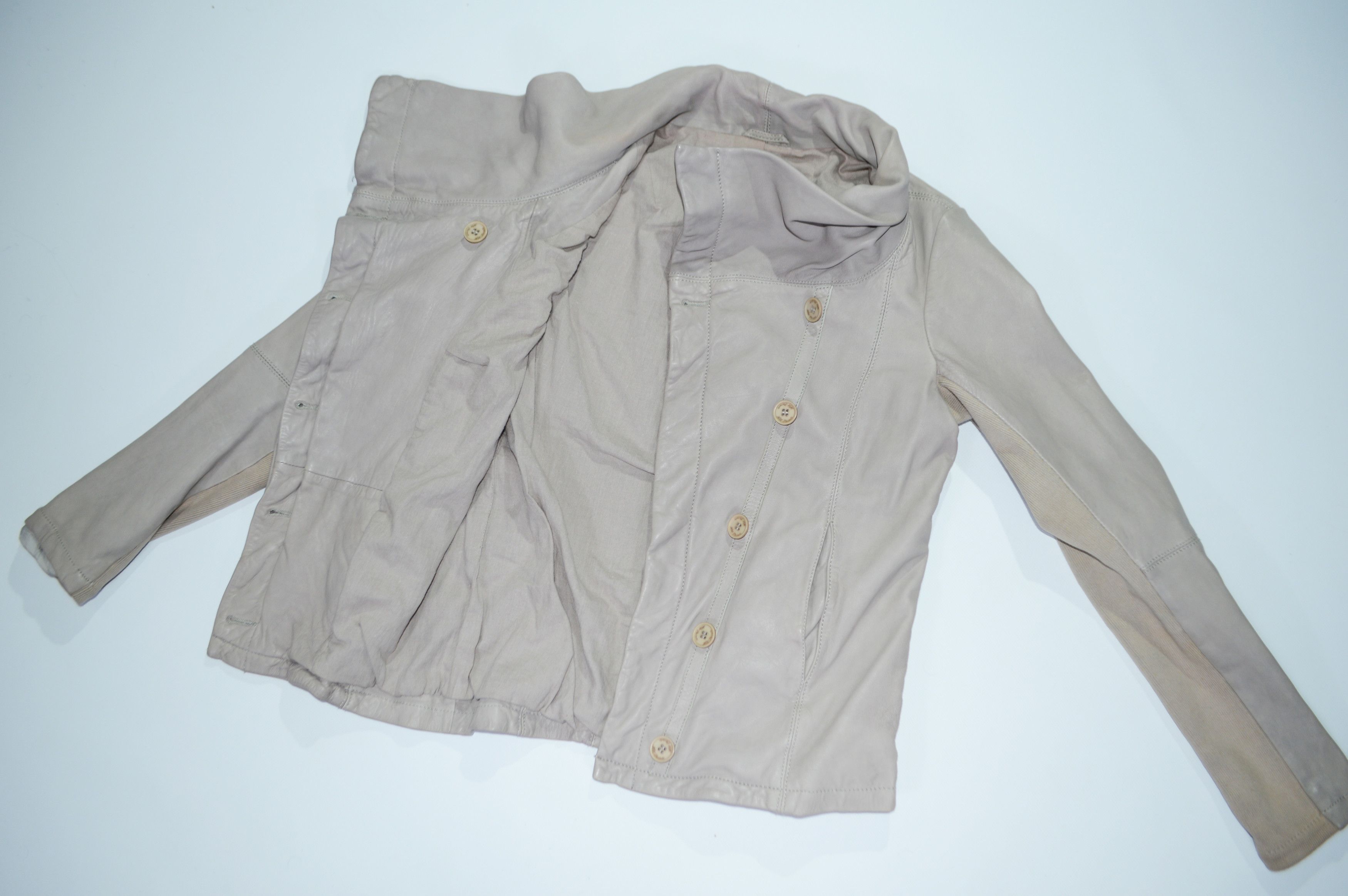 Allsaints Allsaints Kadian Beige Leather Jacket Size 8 Size M / US 6-8 / IT 42-44 - 7 Thumbnail