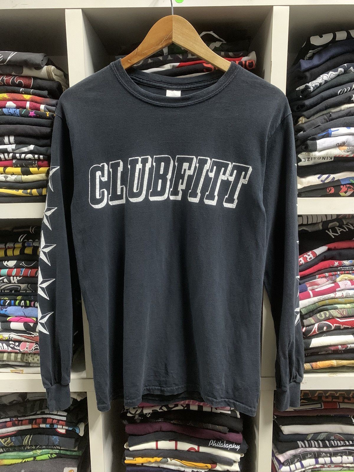 Gildan × Vintage Vintage Clubfitt Long Sleeve Shirt Size US S / EU 44-46 / 1 - 1 Thumbnail