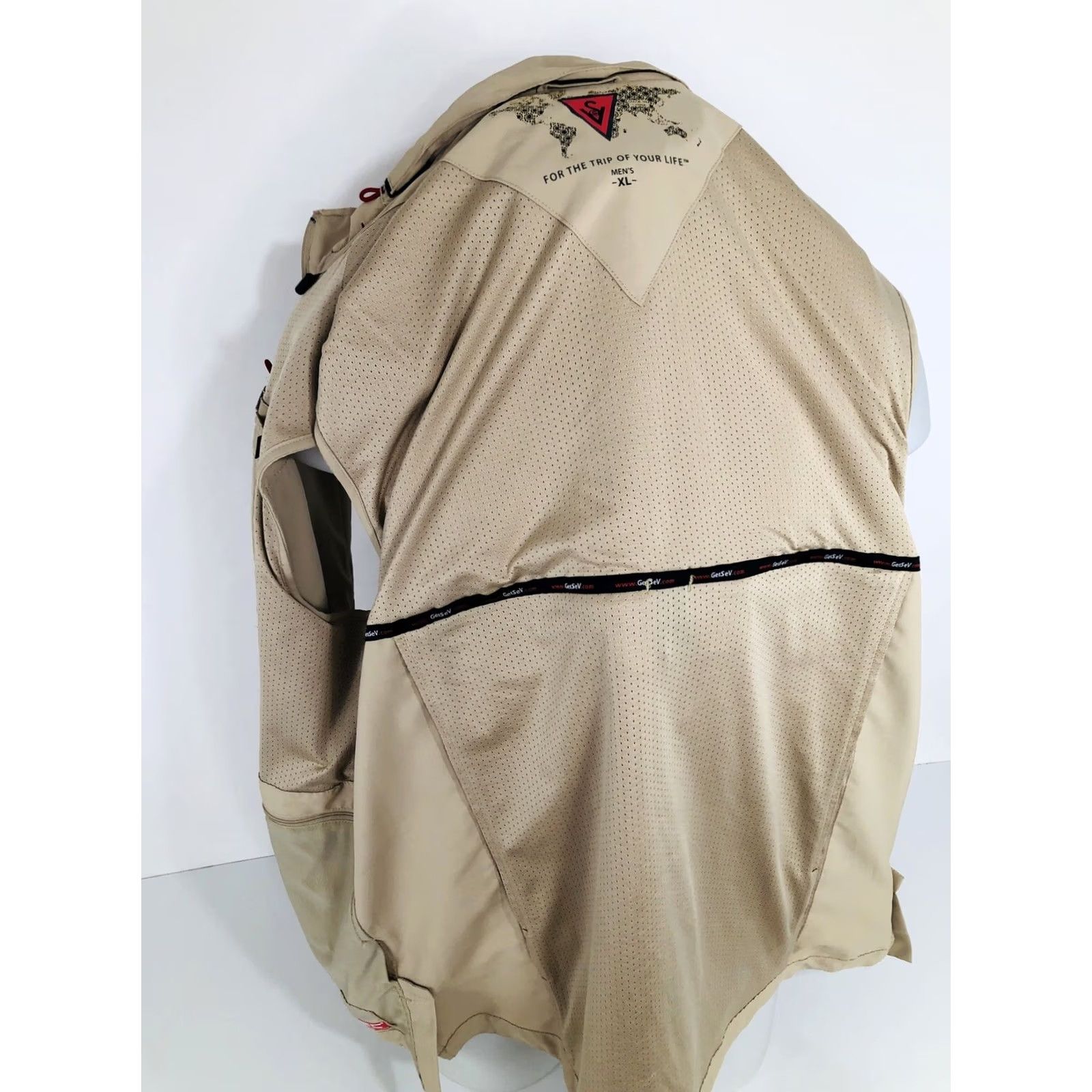 Vintage SCOTTeVEST SEV TEC - Mens XL Utility Travel Vest Shirt Jacket Beige Travel Mens XL SCOTTeVEST SEV model Vest Size US XL / EU 56 / 4 - 6 Thumbnail