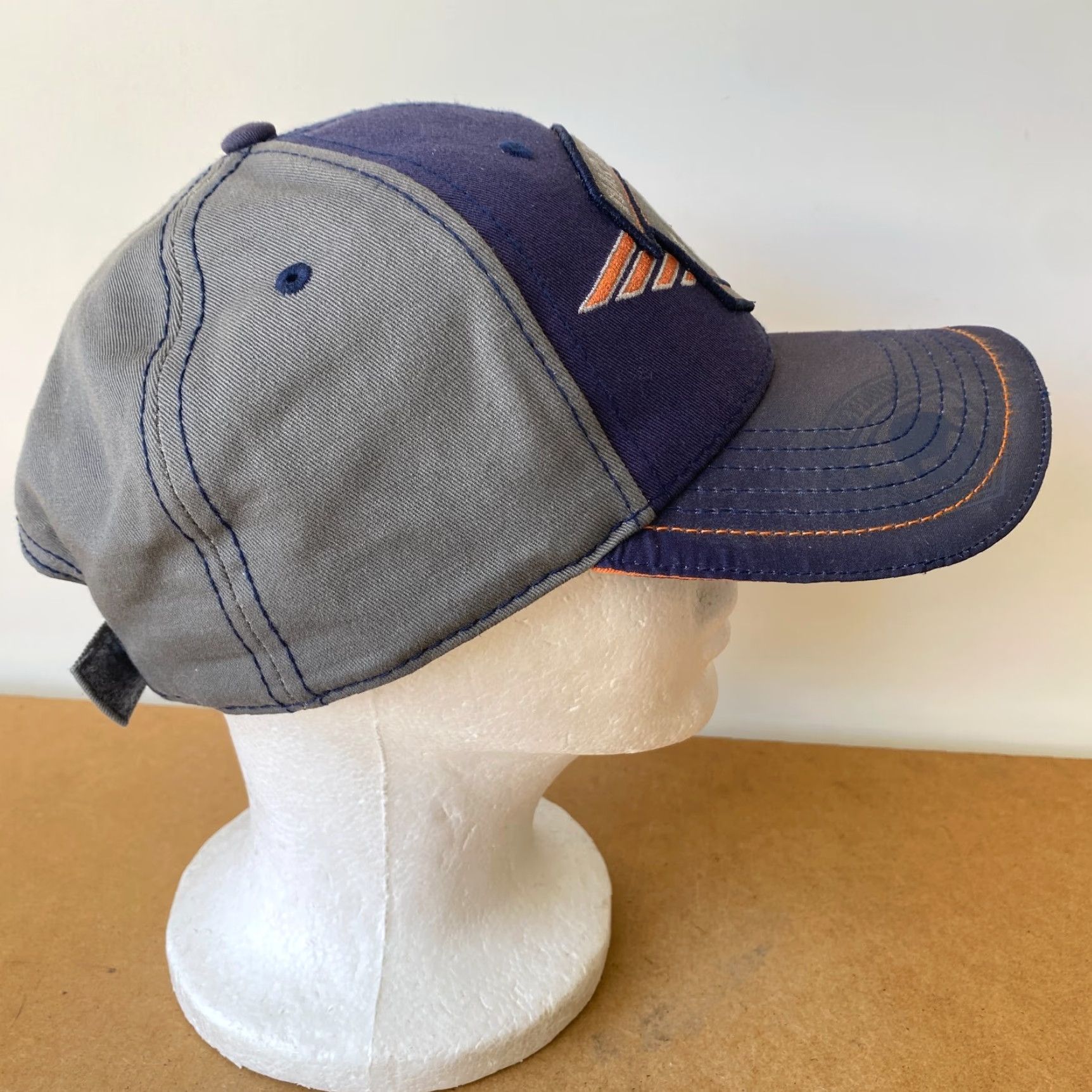 Harley Davidson Harley Davidson Strapback Hat Aviator Skull Wings Patch Blue Gray Orange One Size Unisex Adults Baseball Cap Size ONE SIZE - 5 Thumbnail