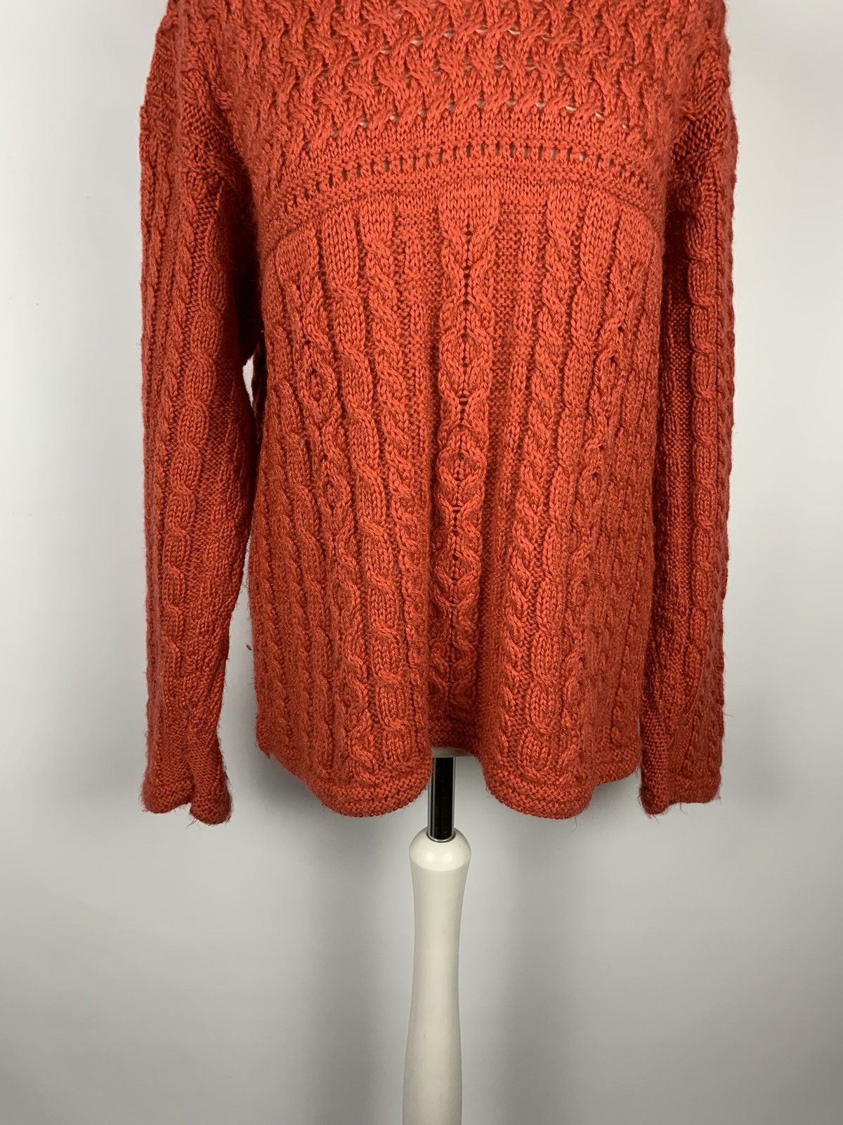 Carraig Donn Irish Carraig Donn Cable Knit Merino Wool Sweater Fisherma Size L / US 10 / IT 46 - 3 Thumbnail