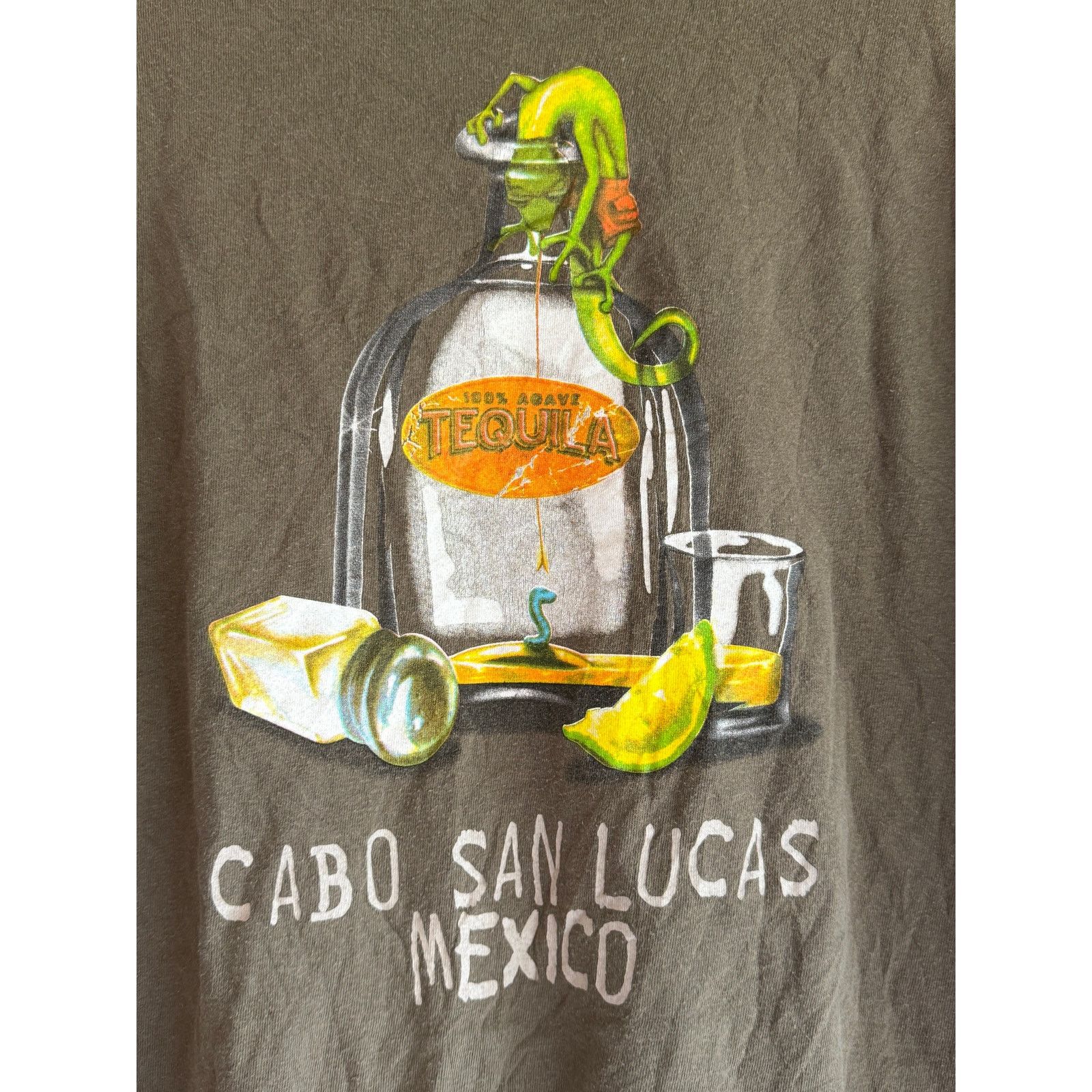 Vintage Cabo San Lucas Tequila Graphic Tee Distressed XL Size US XL / EU 56 / 4 - 7 Thumbnail