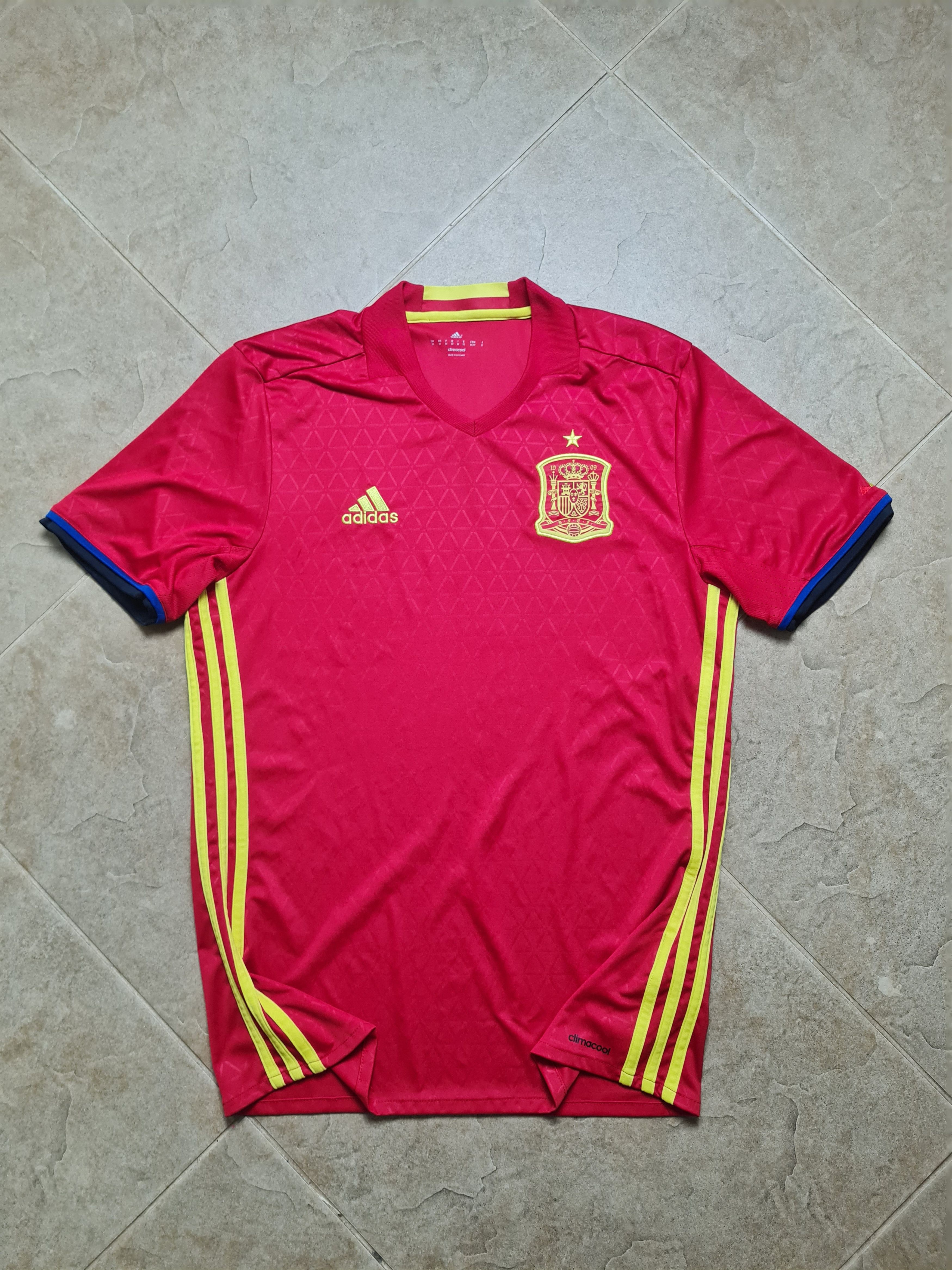 Adidas JERSEY SPAIN 2016-17 HOME SHIRT ADIDAS AI4411 SHIRT SOCCER Size US M / EU 48-50 / 2 - 1 Thumbnail