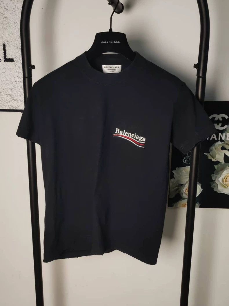 Balenciaga Balenciaga Wave Embroidery Short Sleeve - dmc Size US S / EU 44-46 / 1 - 1 Thumbnail