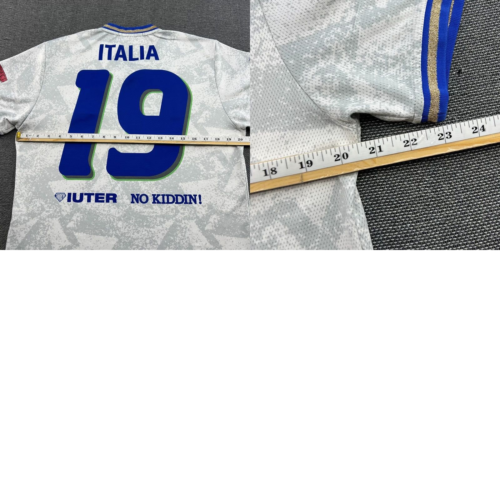 Vintage IUTER No Kiddin! Football Jersey Men Size M Medium Shirt Soccer NYC Size US M / EU 48-50 / 2 - 9 Thumbnail