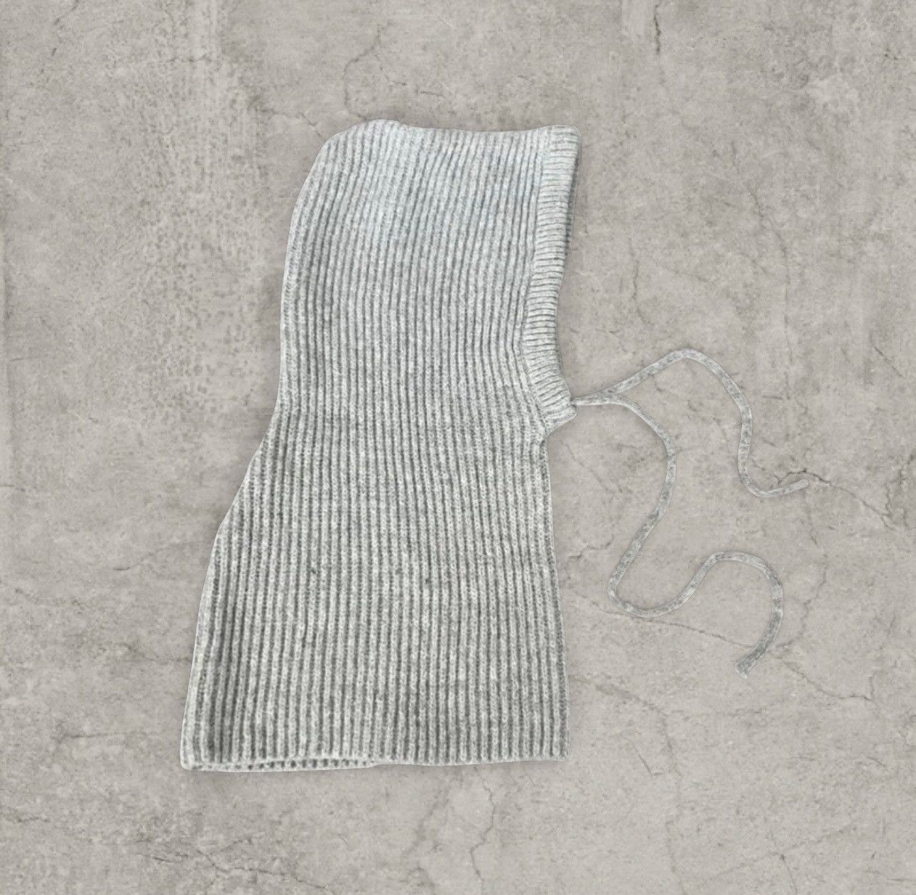 Japanese Brand Vintage style grey bonnet snood hood scarf hat. One size Size ONE SIZE - 2 Thumbnail