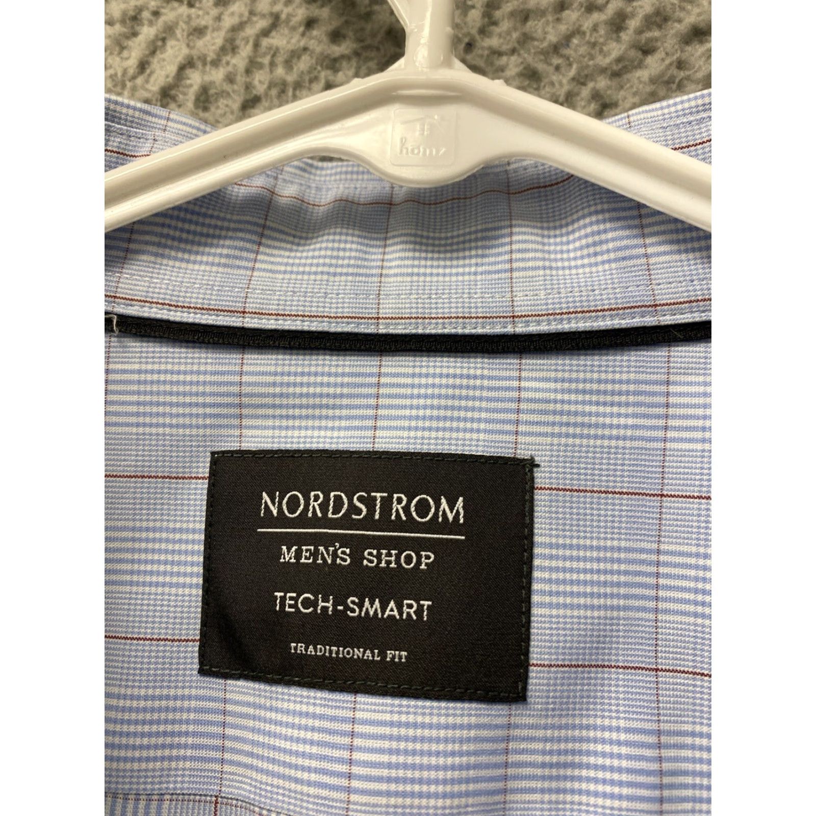 Nordstrom Nordstrom Men's Button-Up Shirt 17.5 34/35 Blue Red Plaid Long Sleeve Classic Casual Size US XL / EU 56 / 4 - 4 Thumbnail