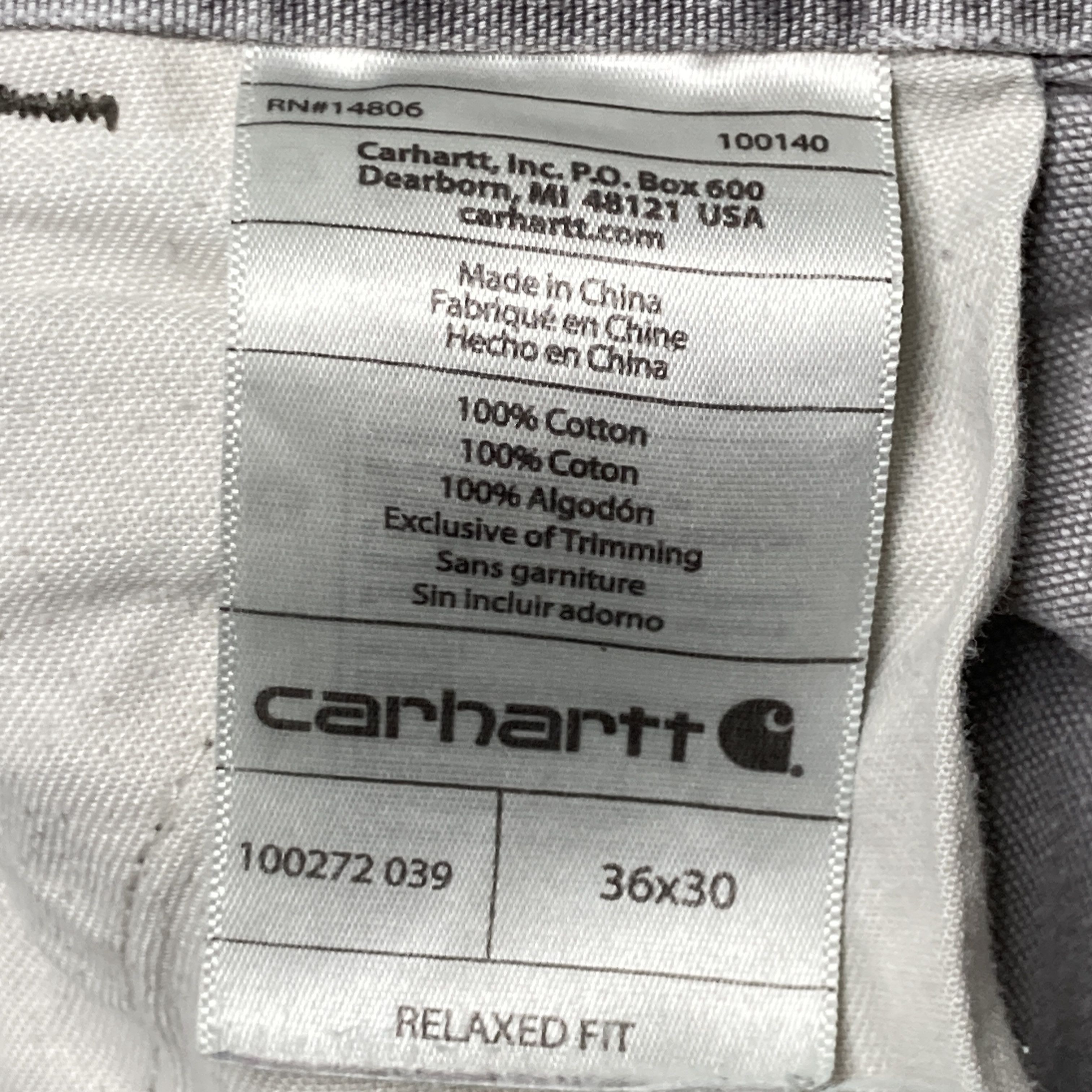 Carhartt Carhartt 36x30 Gray 100% Cotton Canvas Cargo Pants Thrashed Size US 36 / EU 52 - 14 Thumbnail