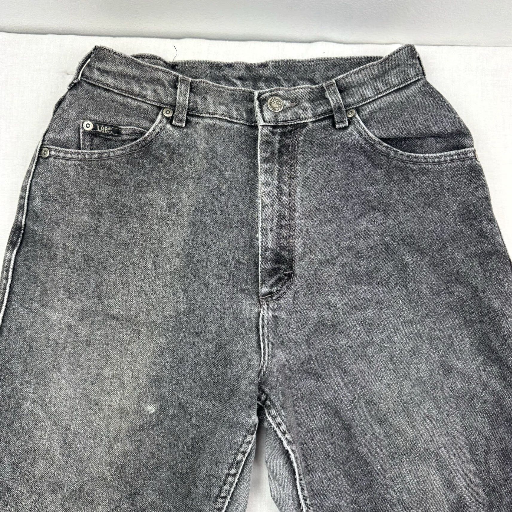 Lee VINTAGE Lee Riders Jeans Women 12 Petite Black Faded Worn Mom High Waist 90s Jeans Mens Womens Girls Size 34" / US 12 / IT 48 - 5 Thumbnail