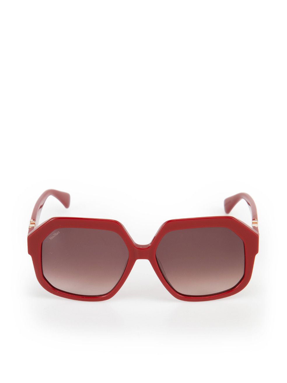 Max Mara Red Geometric Gradient Sunglasses Size ONE SIZE - 1 Thumbnail