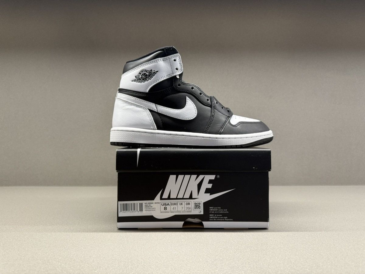 Jordan Brand Jordan 1 Retro High OG Black White Size US 8 / EU 41 - 4 Thumbnail