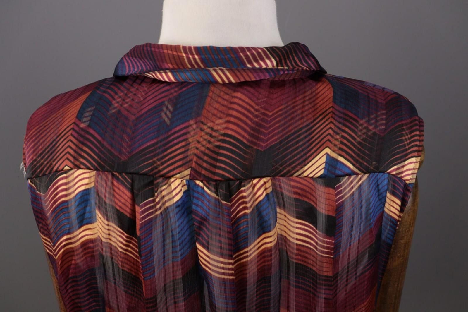 Wilkes Bashford BA&SH Pepite Bordeaux Multicolor Blouse Shirt Size 3 Size M / US 6-8 / IT 42-44 - 12 Thumbnail