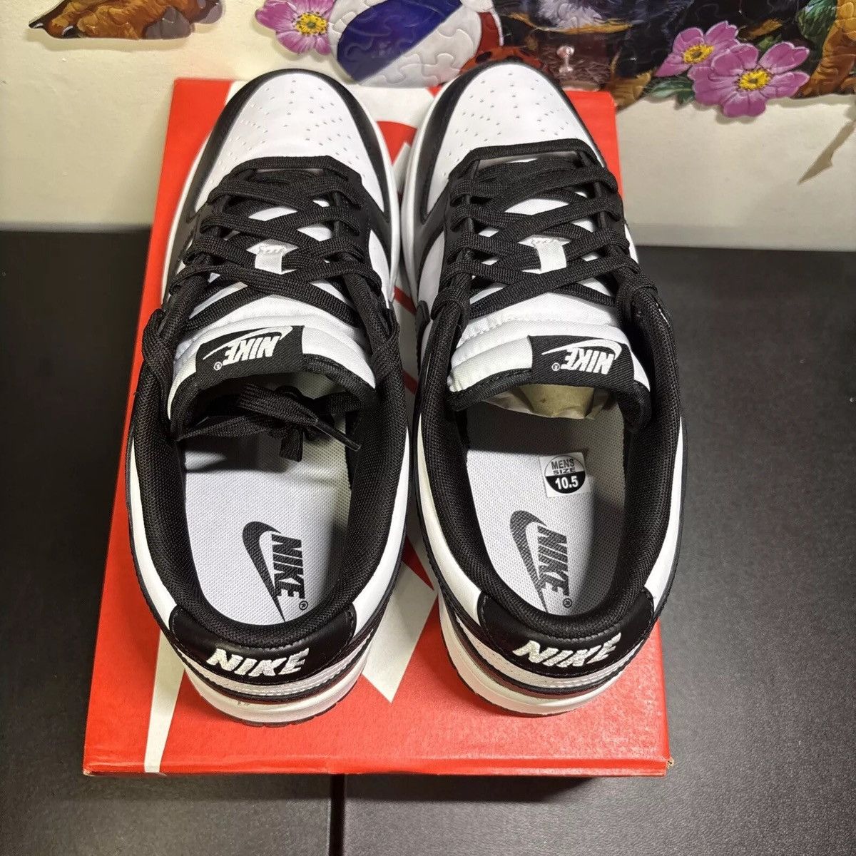 Nike New Men’s Nike Dunk Low Panda DD1391-100 Size:9.5 Size US 9.5 / EU 42-43 - 4 Thumbnail