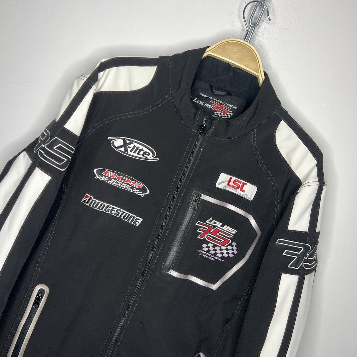 Vintage Vintage Bridgestone Louis 75 Motorcycle Racing Jacket Size US L / EU 52-54 / 3 - 4 Thumbnail