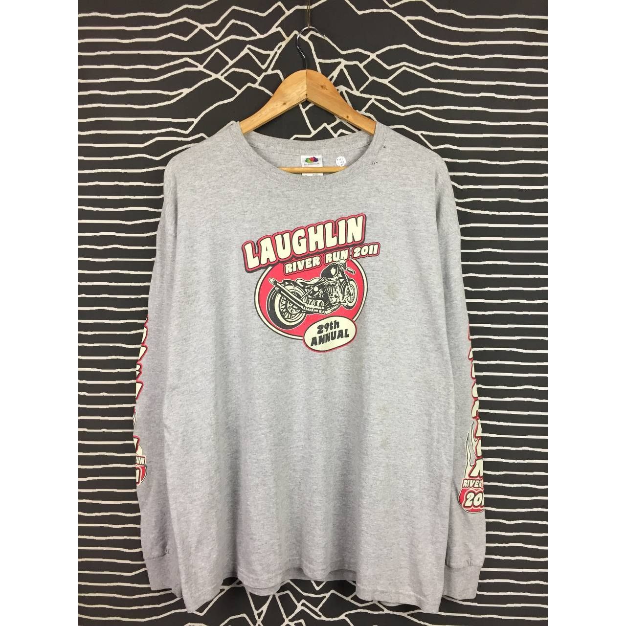 Fruit Of The Loom × Vintage Laughlin River Run 2011 29th Annual Motorcycle Rally Tee Size US XL / EU 56 / 4 - 7 Thumbnail