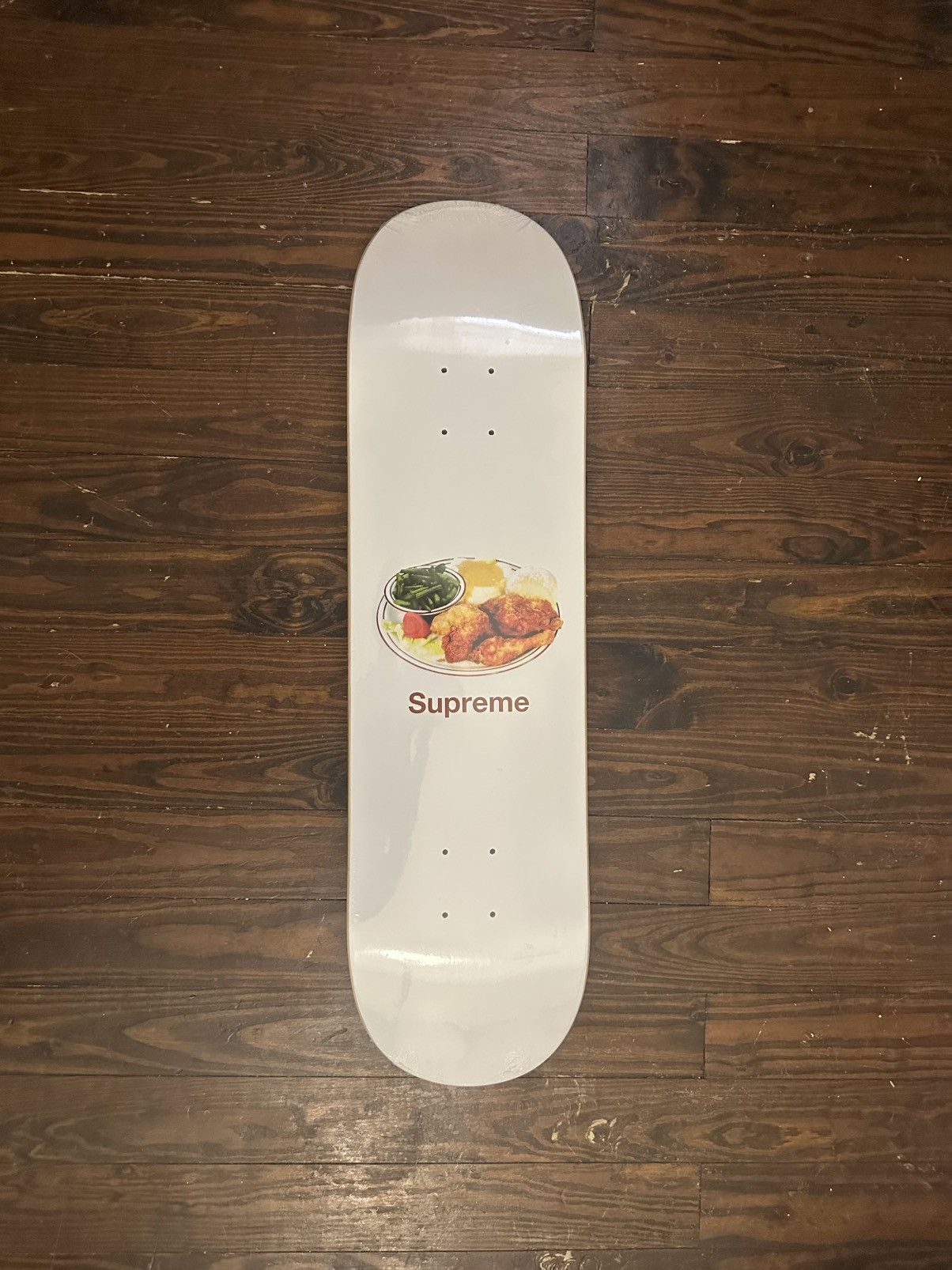 Supreme Supreme Chicken Dinner Skateboard Deck White SS18 Size ONE SIZE - 1 Thumbnail