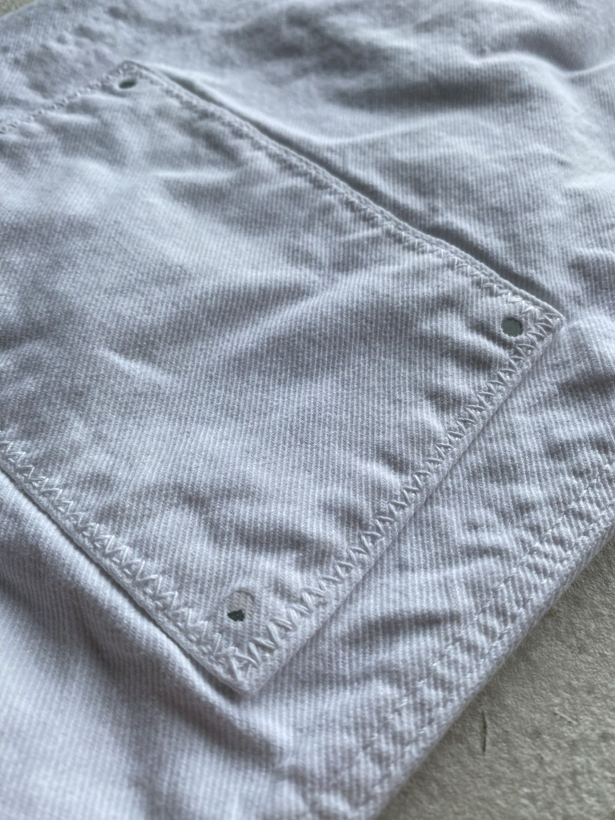 Zadig & Voltaire 00s Zadig & Voltaire Y2K White Utility Pants Knee Patch Size 27" / US 4 / IT 40 - 4 Thumbnail