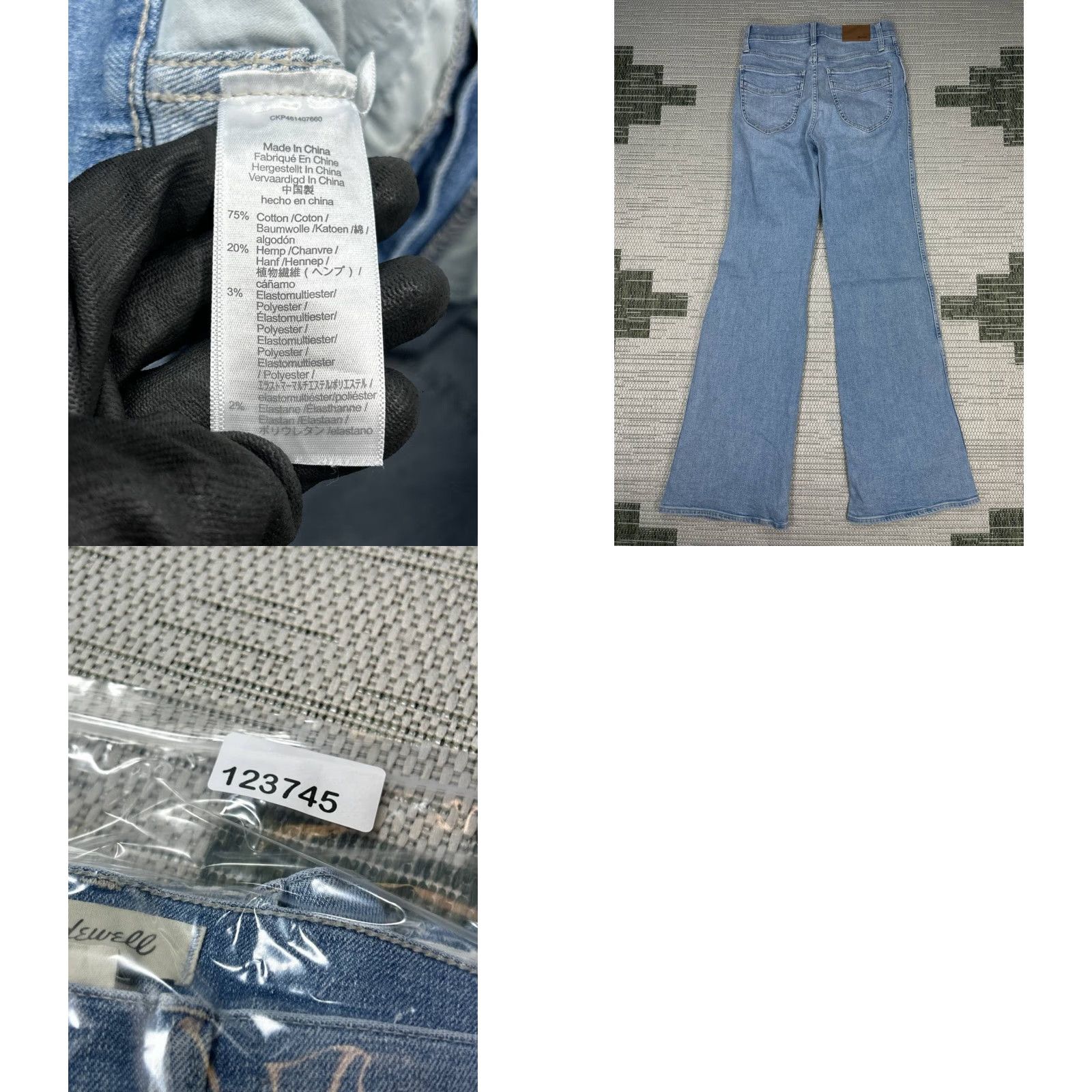 Madewell Madewell Jeans Womens 11 Inch High Rise Flare Jeans Blue Denim Cotton Stretch 26x32 Vintage No N/A Size 26" / US 2 / IT 38 - 8 Thumbnail