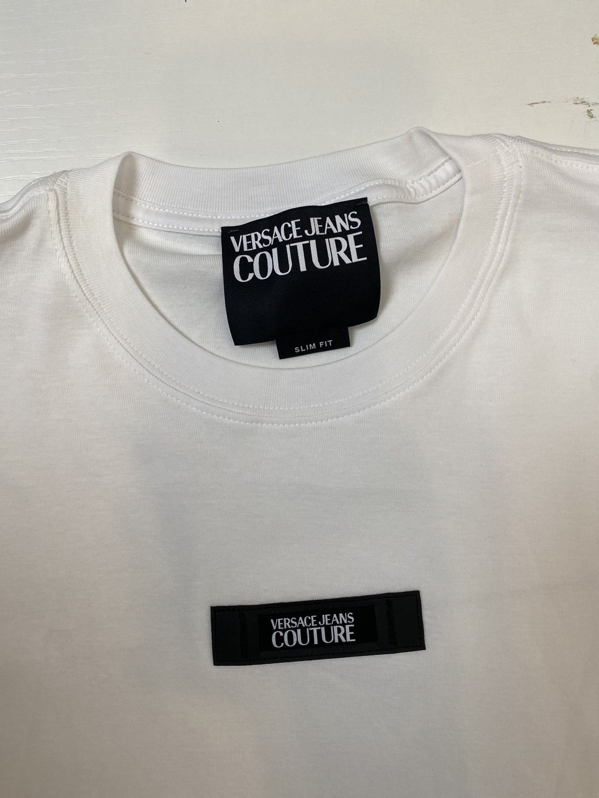 Versace Jeans Couture Versace Jeans Culture Logo Patch T-shirt, XL, white, new Size US XL / EU 56 / 4 - 5 Thumbnail