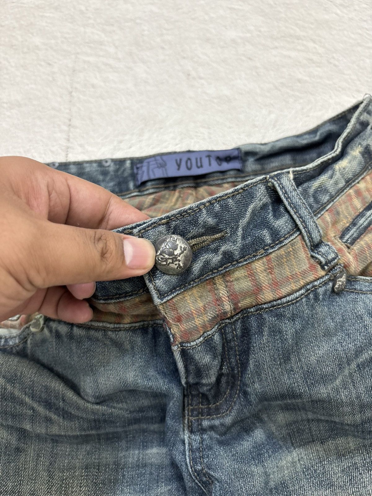 Number (N)ine 2000s you top japan bootcut baggy denim y2k style Size US 26 / EU 42 - 4 Thumbnail