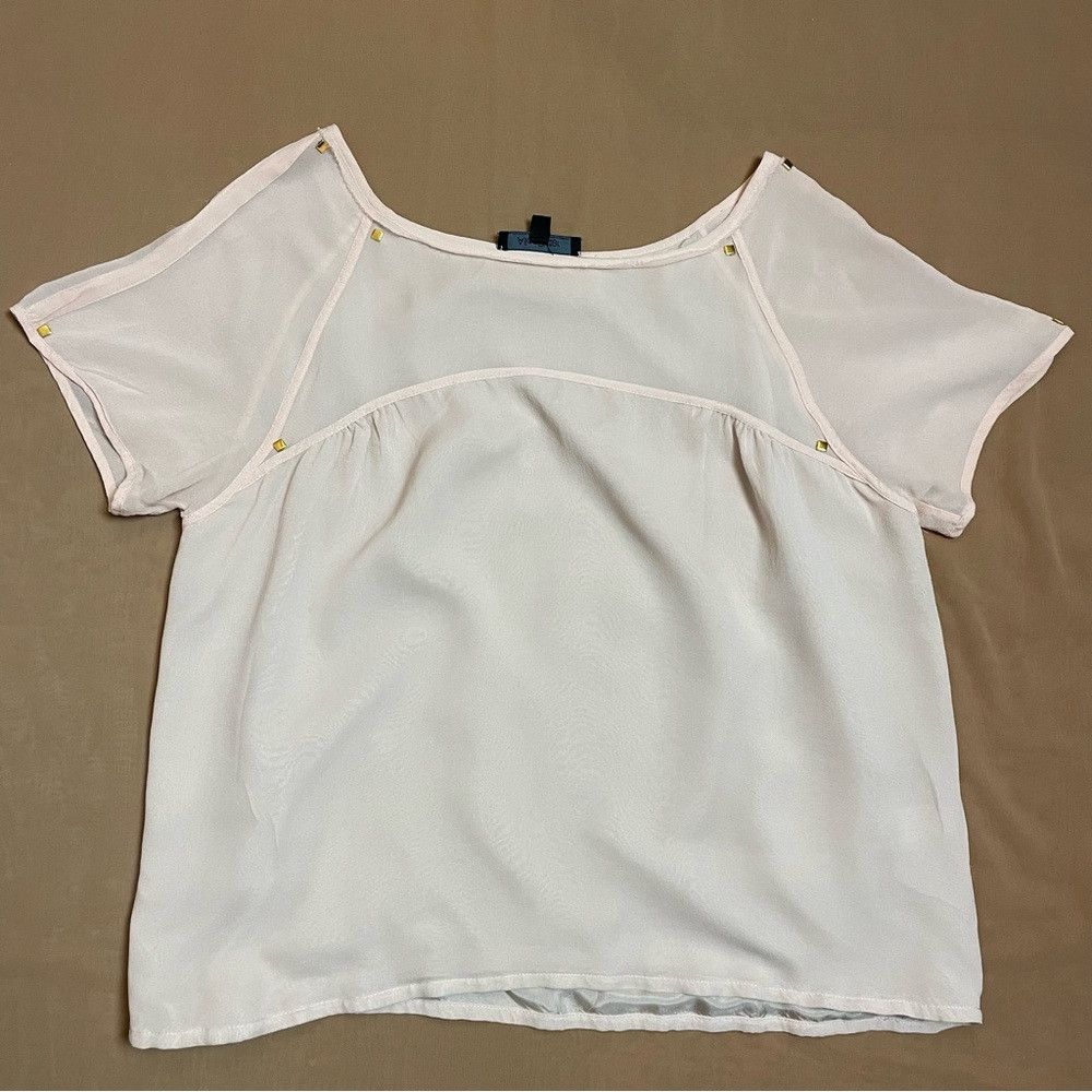 Other Alice Ritter Silk Pale Pink Short Sleeve Top Blouse Size 10 Size L / US 10 / IT 46 - 5 Thumbnail