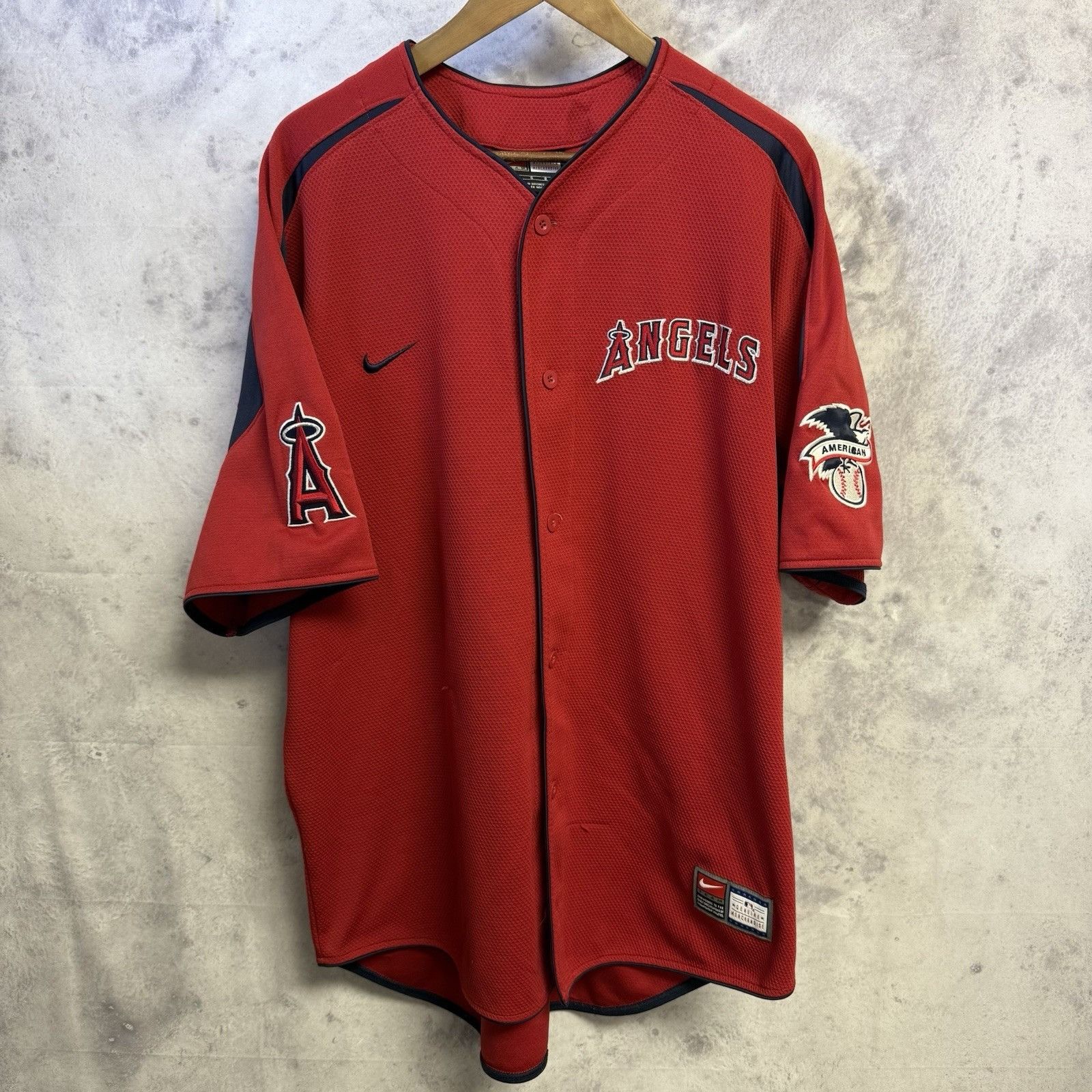 Nike Vintage Nike Anaheim Angels Baseball Jersey Mens Large Red Size US L / EU 52-54 / 3 - 2 Thumbnail