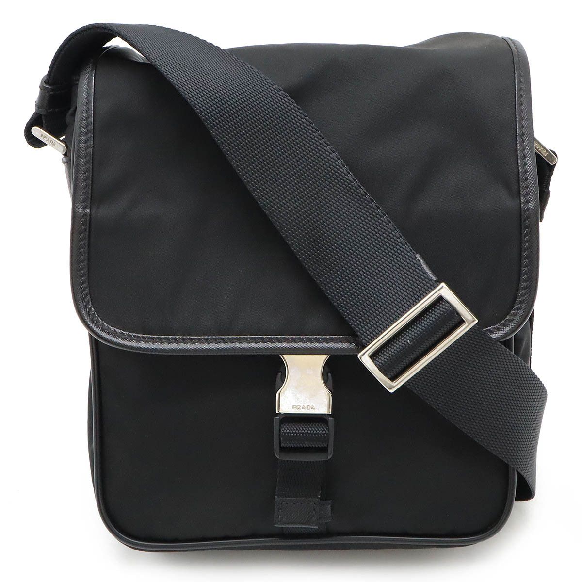 Prada Prada Prada Nylon/Leather Shoulder Bag Pochette V167 Canvas Crossbody Bag V167 in Great Condition Size ONE SIZE - 1 Thumbnail