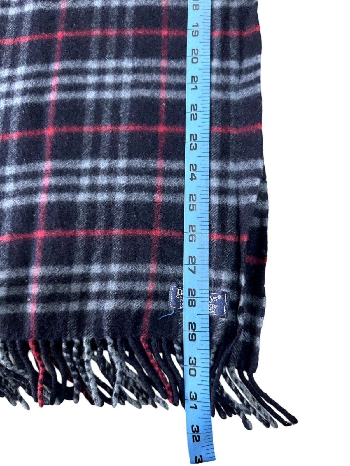 Burberry Burberrys Authentic Unisex Scarf Navy Blue 100% Cashmere Size ONE SIZE - 6 Thumbnail