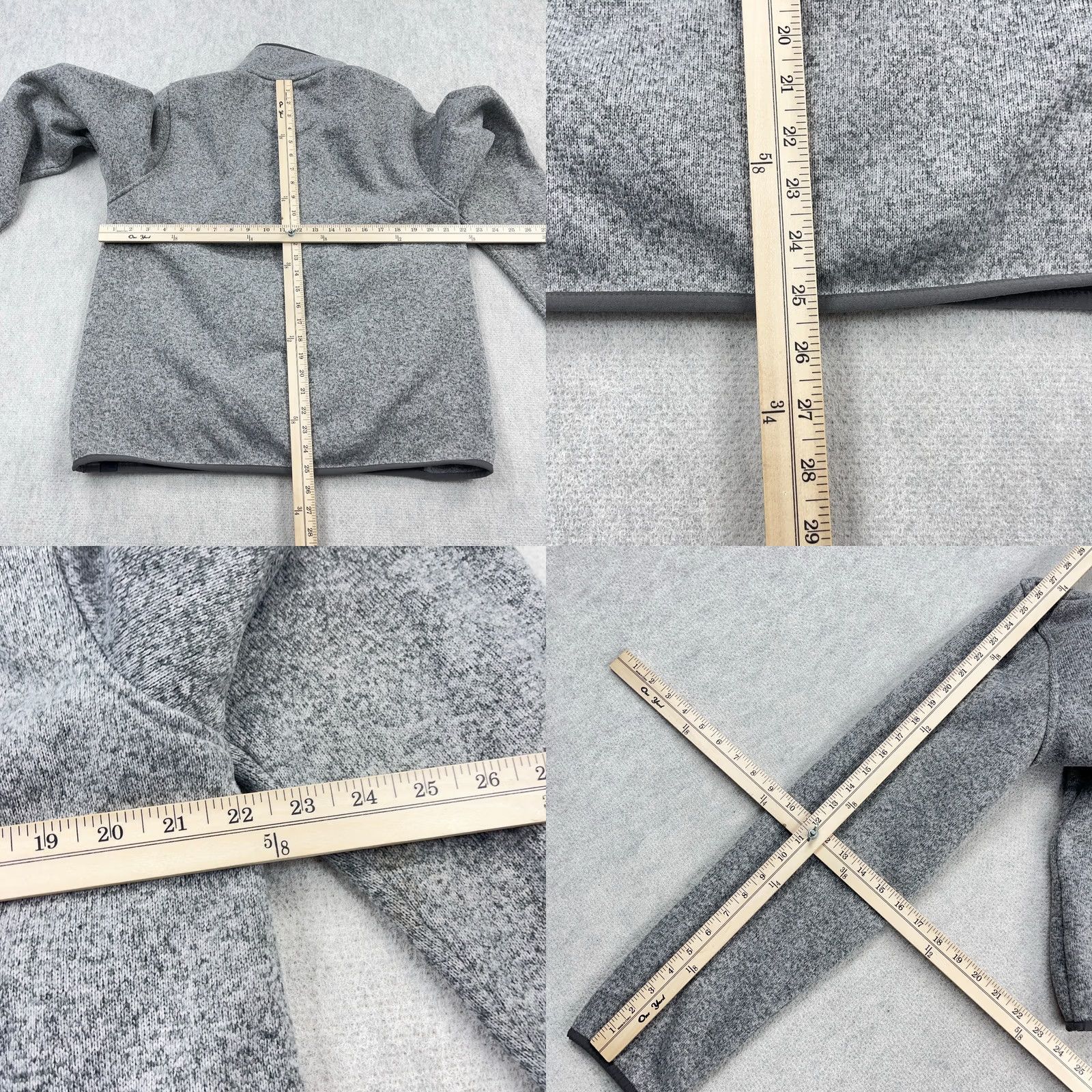 Vintage LL Bean Sweater Men Large Gray Pullover Snap T Fleece Slightly Fitted Heather Size US L / EU 52-54 / 3 - 8 Thumbnail
