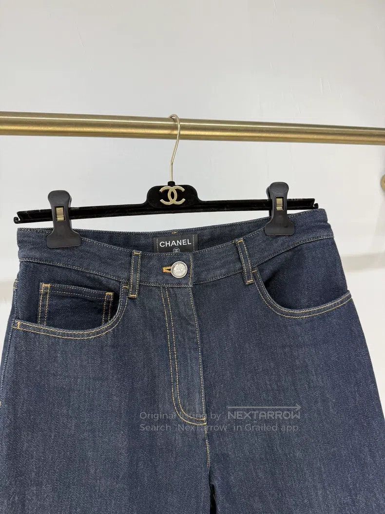 Chanel Chanel 25C dark blue pocket cc logo primary colour jeans Size 24" / US 00 / IT 34 - 2 Thumbnail