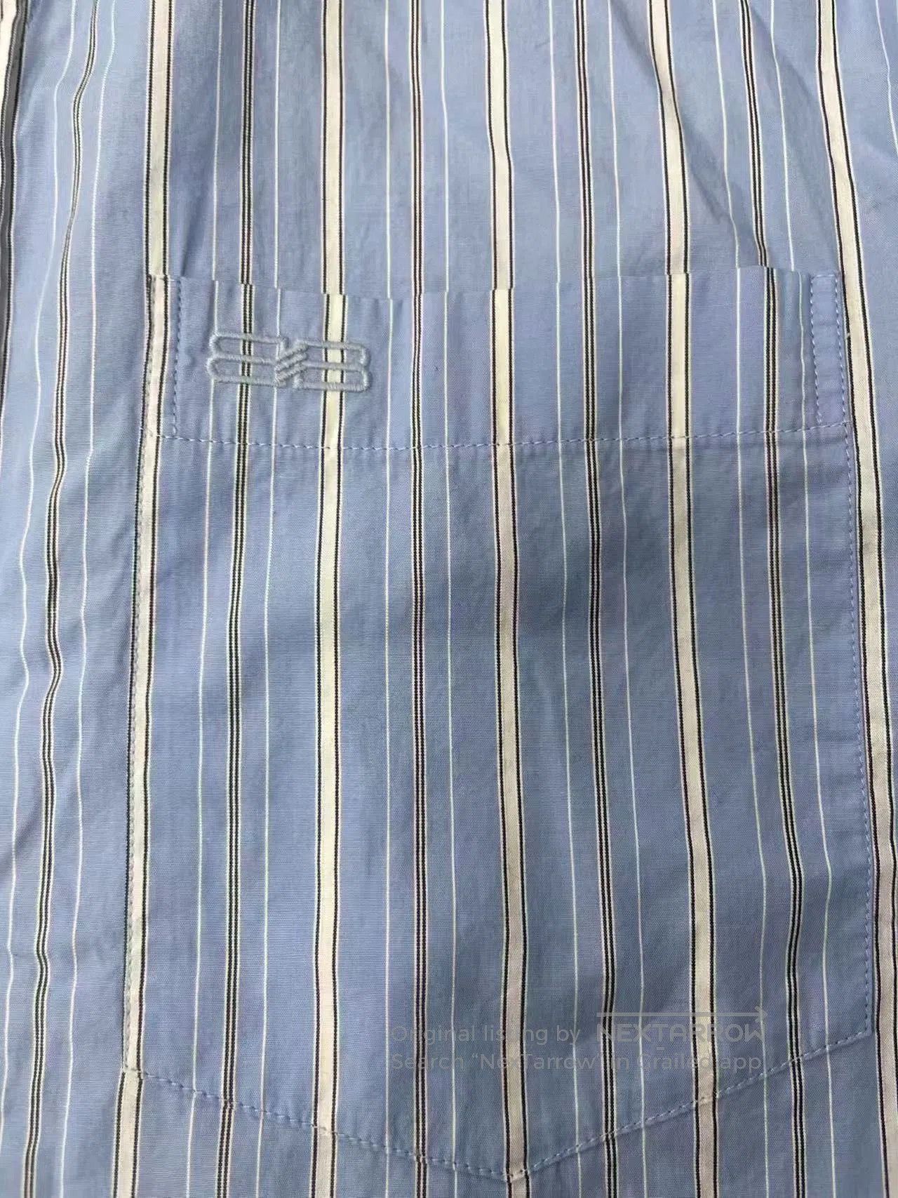 Balenciaga Balenciaga Men's Striped Collar Shirt. Size US XL / EU 56 / 4 - 3 Thumbnail