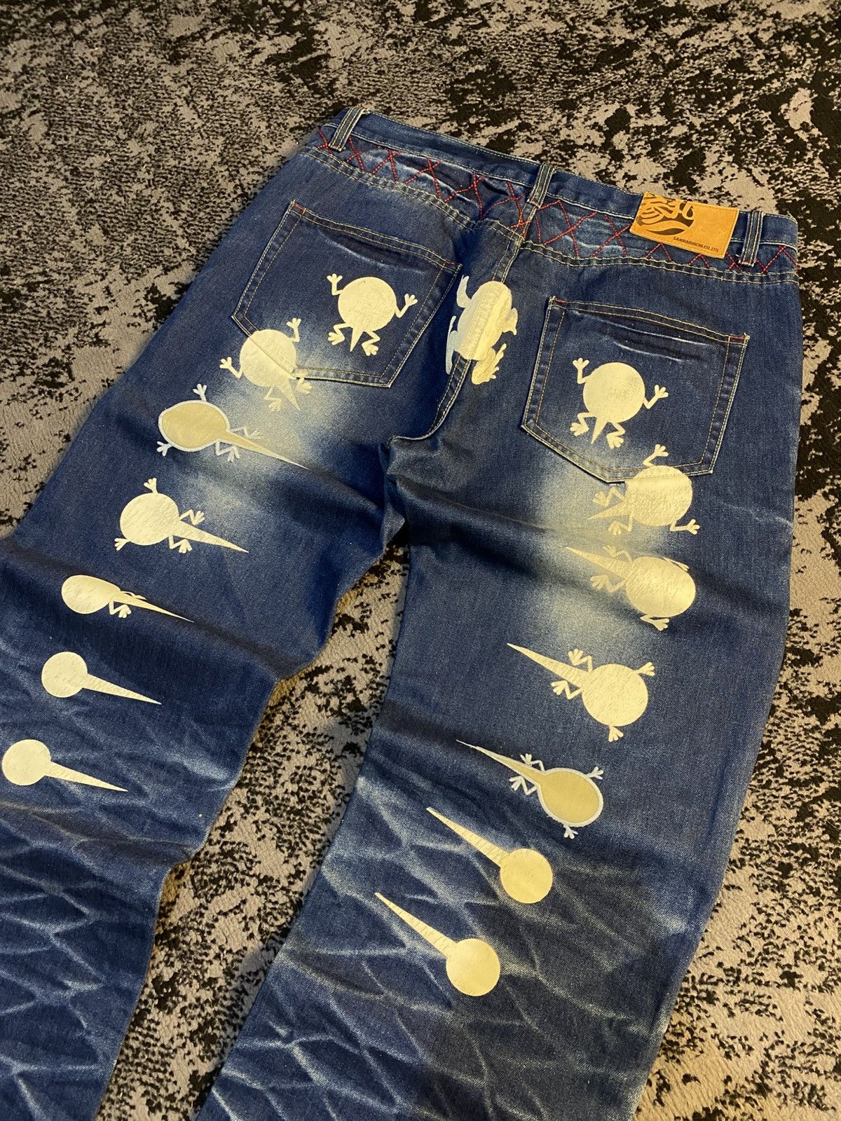 Kapital Vtg Sanmaruichi Japan Embroidery Otamajakushi Jeans 🔥 Size US 36 / EU 52 - 9 Thumbnail