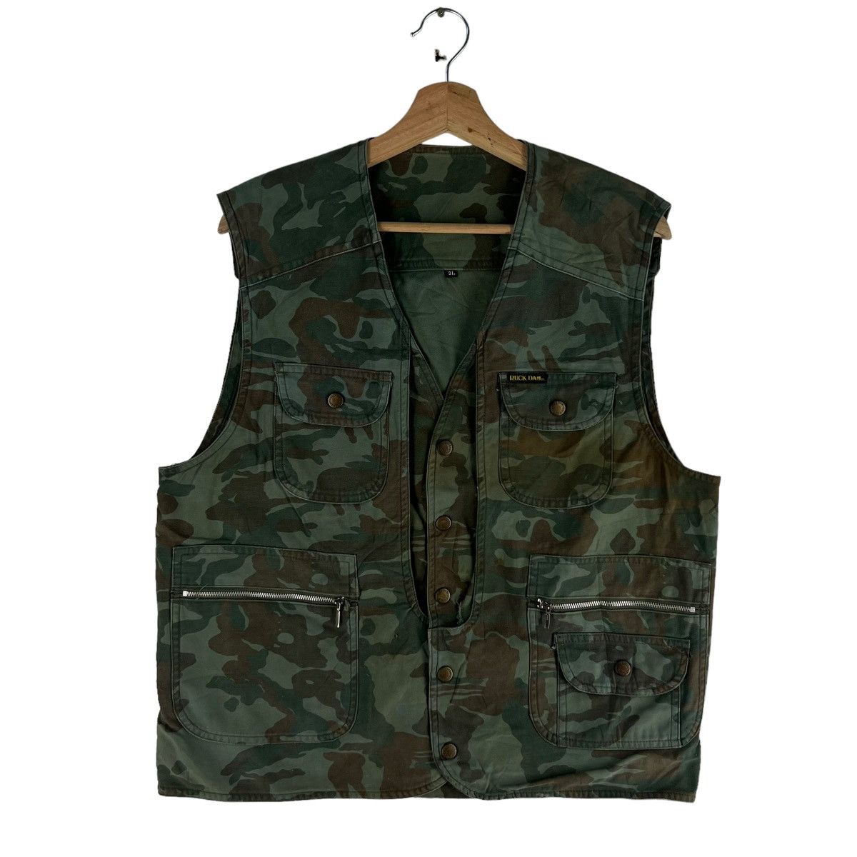 Japanese Brand 🔥VINTAGE BIKER VEST UTILITY MULTI POCKET CARGO RUCK DAM Size US L / EU 52-54 / 3 - 1 Thumbnail
