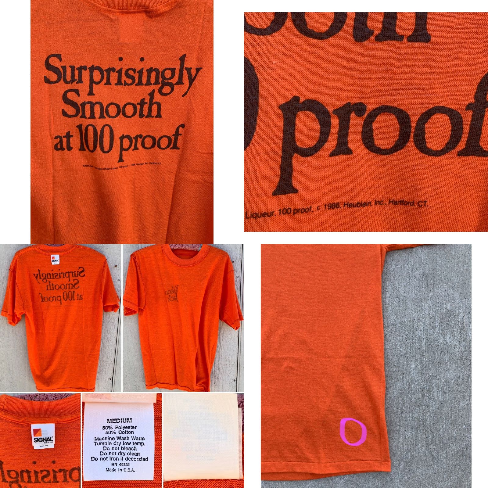 Vintage VINTAGE Yukon Jack Surprisingly Smooth At 100 Proof T Shirt c 1986 Single Stitch Size US M / EU 48-50 / 2 - 10 Thumbnail