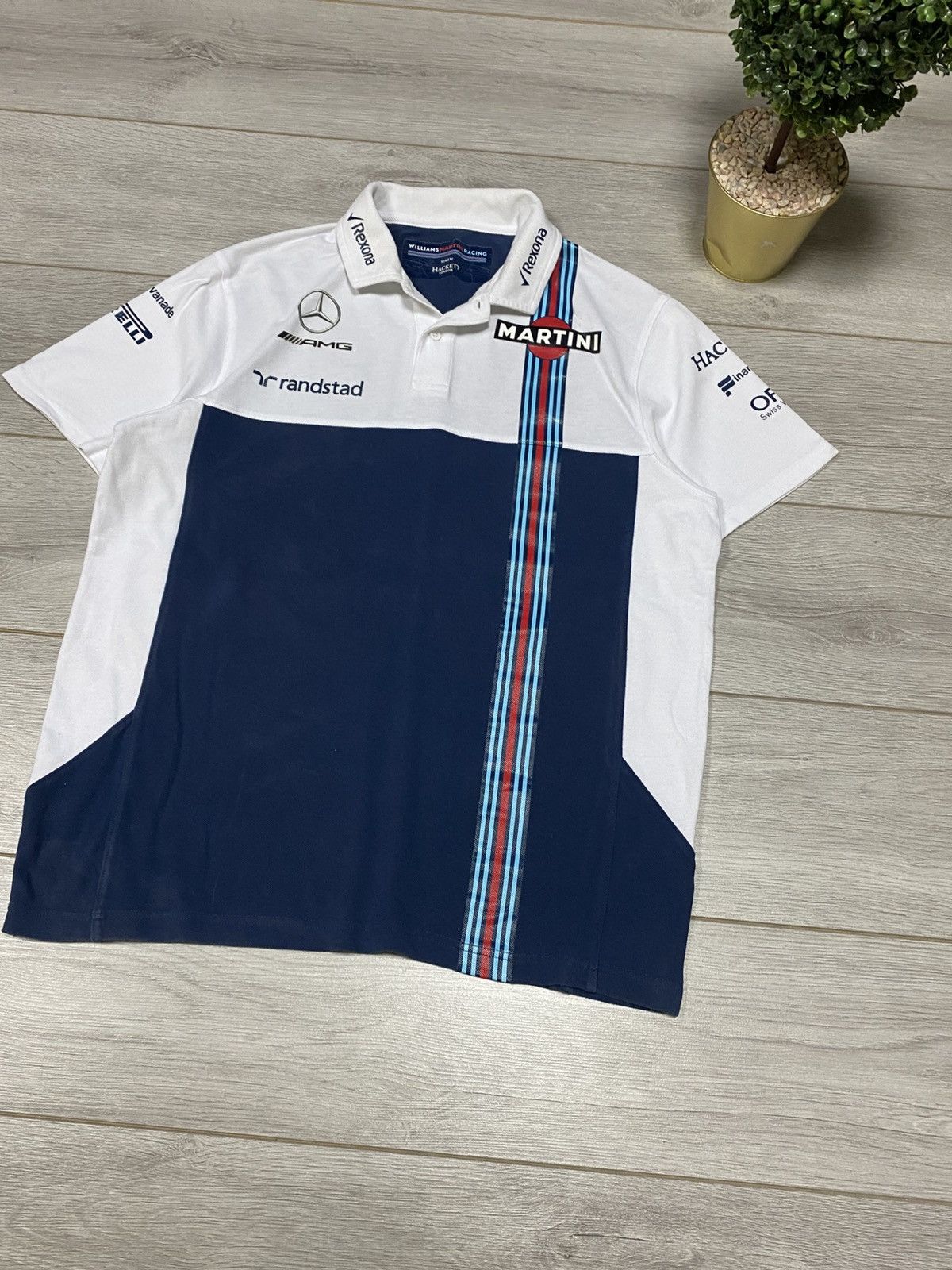 Hackett Hackett Mercedes Martini polo multi logo shirt Size US L / EU 52-54 / 3 - 5 Thumbnail