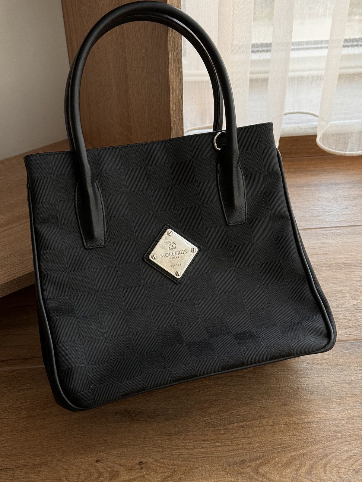 Maison Mollerus × Vintage Vintage Mollerus Swiss Monogram Black Luxury Bag Size ONE SIZE - 2 Thumbnail