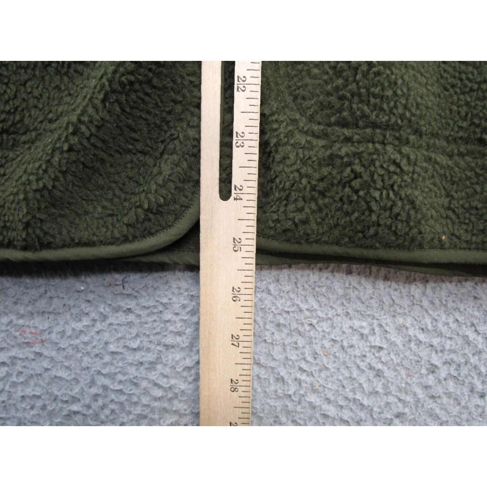 Vintage Pretty Garden Green Sherpa Fleece Snap Up Jacket Women Size S Pockets Thermal Military-Style? Size S / US 4 / IT 40 - 6 Thumbnail