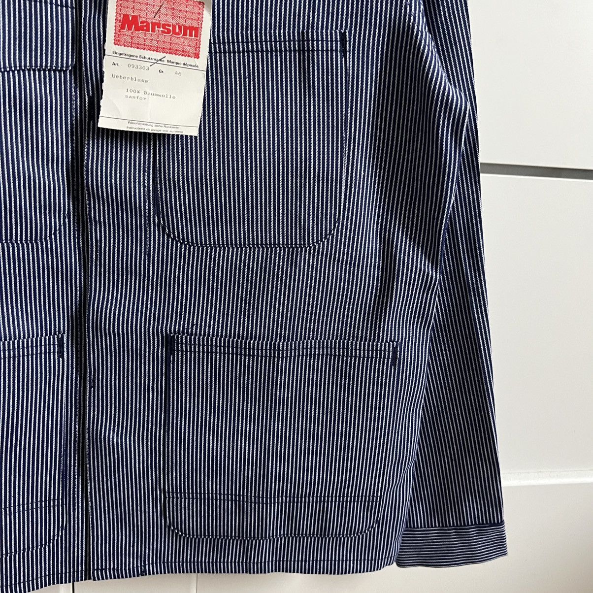Vintage Marsum striped vintage chore works sanfor jacket Size US S / EU 44-46 / 1 - 7 Thumbnail