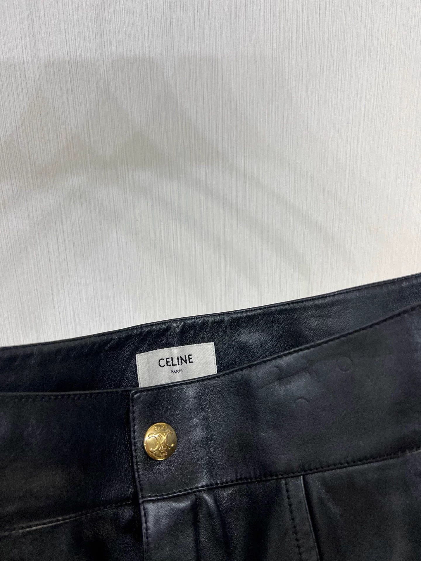 Celine Celine 24SS Y2K low-waist leather mini skirt 38 Size 27" / US 4 / IT 40 - 2 Thumbnail