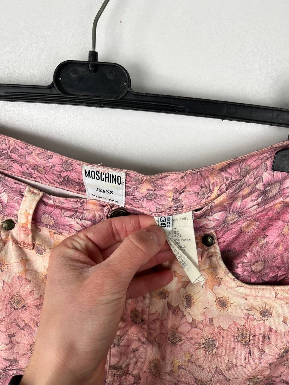 Moschino × Vintage Moschino Jeans flowers pant woman size 30 Size 30" / US 8 / IT 44 - 4 Thumbnail