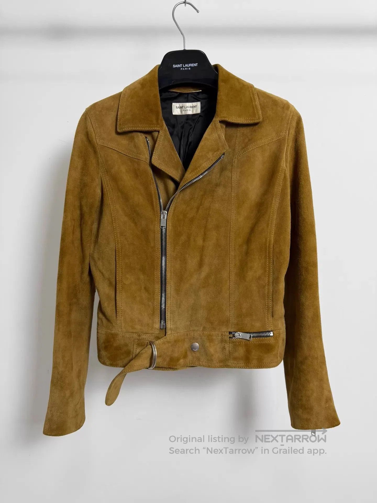 Saint Laurent Paris SLP 16ss Suede Biker Jacket F36/ Size XS / US 0-2 / IT 36-38 - 1 Thumbnail