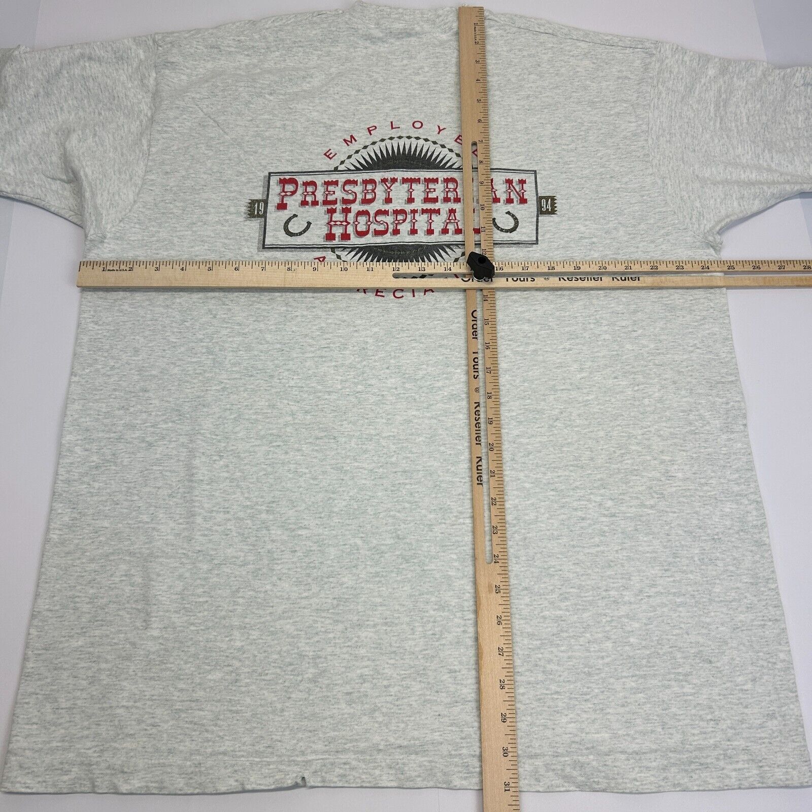 Fruit Of The Loom Vintage 90s Presbyterian Hospital T Shirt Employee 2XL XXL Size US XXL / EU 58 / 5 - 8 Thumbnail