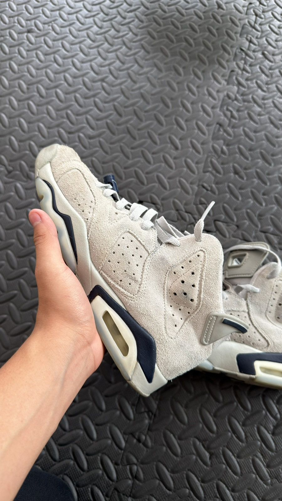 Jordan Brand Grey and navy blue jordan 6s size 5.5 Size US 5.5 / EU 38 - 4 Thumbnail