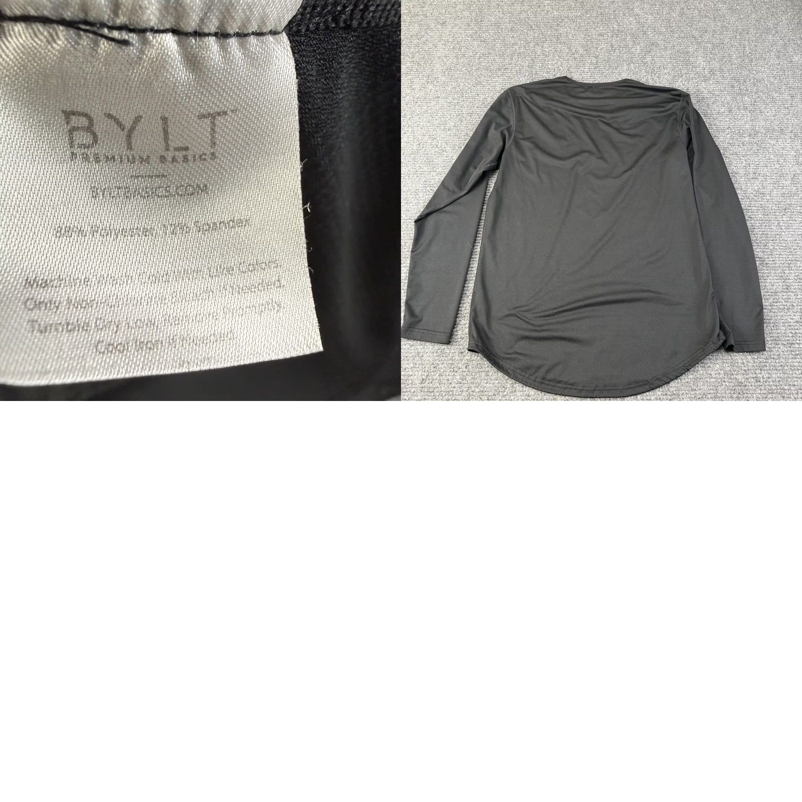 Vintage BYLT Shirt Mens Medium Black Long Sleeve Performance Athletic Curved Hem Tee Top Size US M / EU 48-50 / 2 - 8 Thumbnail