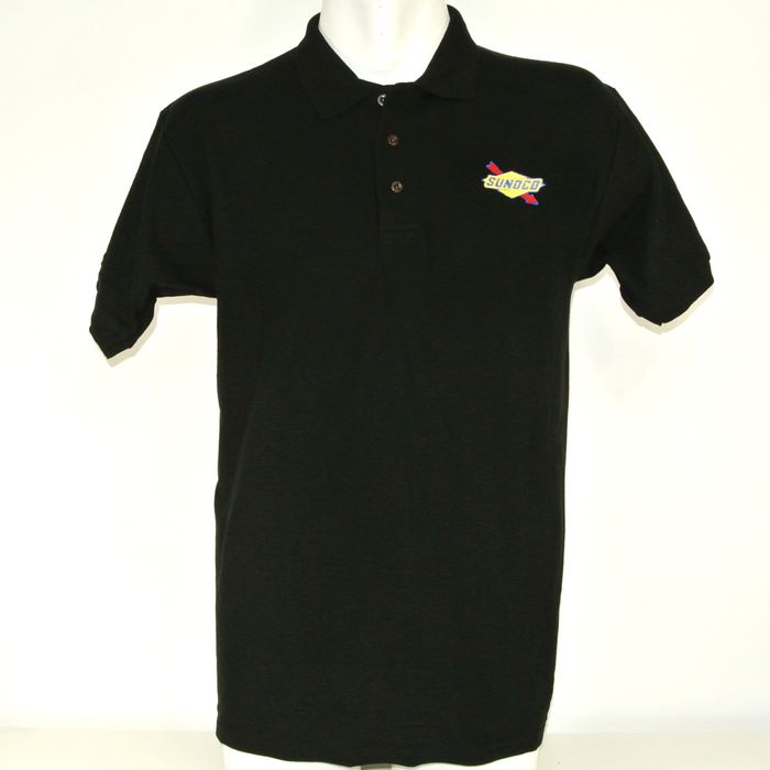 Mando SUNOCO Gas Station Employee Uniform Black Polo Shirt | Grailed