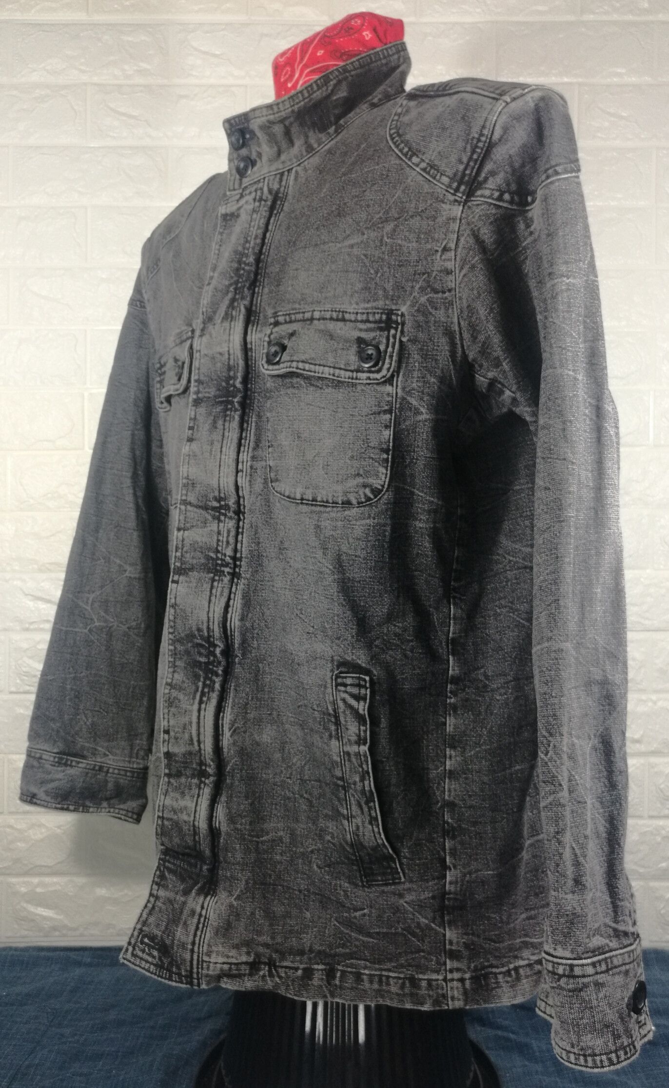 Japanese Brand Vintage Japanese Brand Royal Harex Faded Black Denim Jacket Size US L / EU 52-54 / 3 - 3 Thumbnail