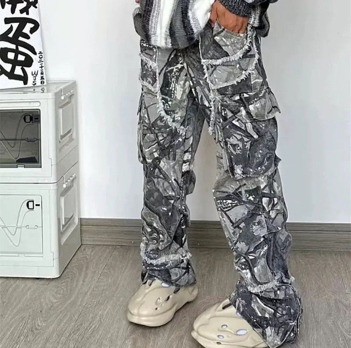 Japanese Brand Flared Camo Jeans Cargo Pants Size US 30 / EU 46 - 5 Thumbnail