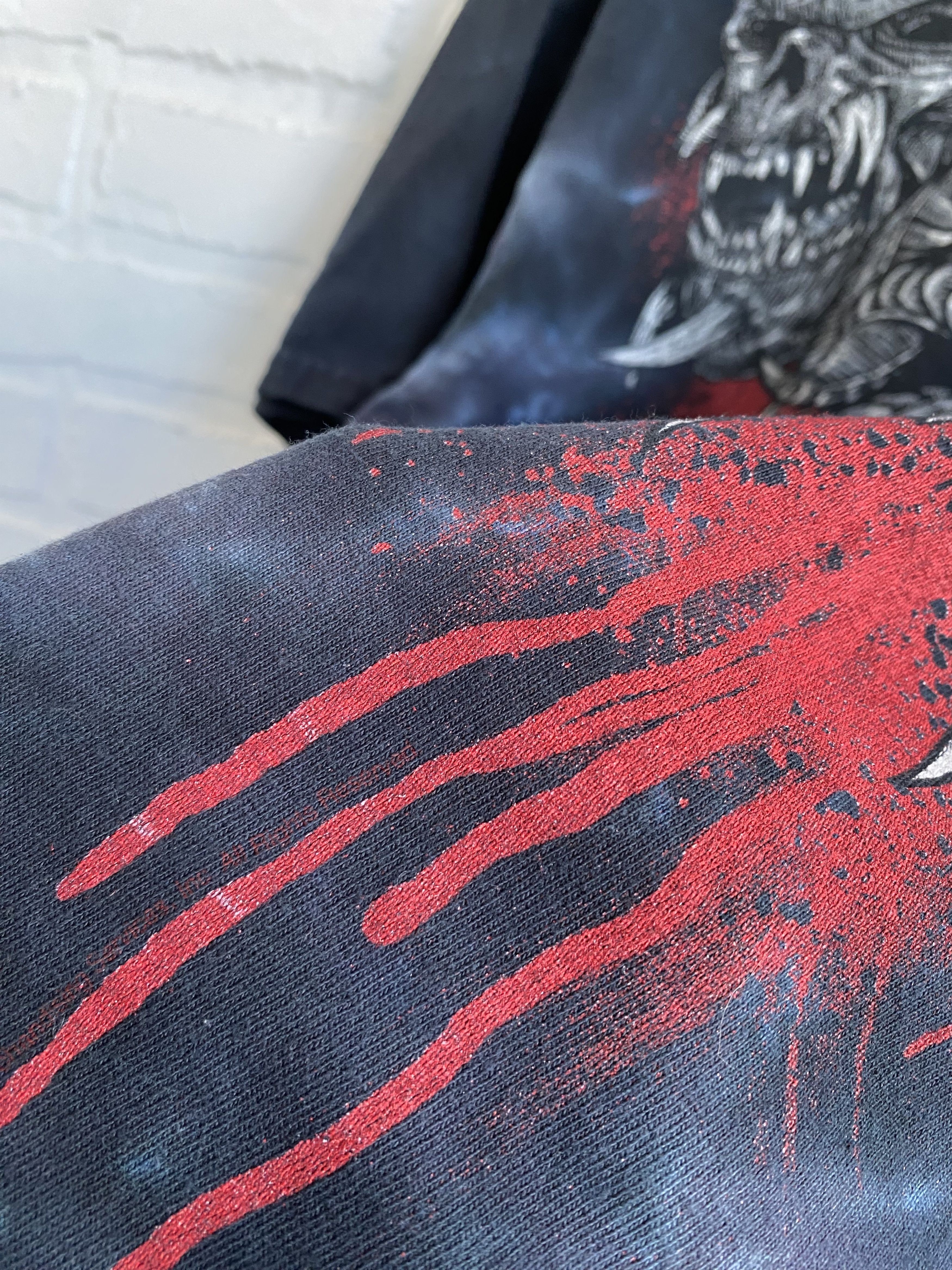 Band Tees × Vintage Vintage 2000s Slayer Liquid blue blood skulls t-shirt Size US L / EU 52-54 / 3 - 6 Thumbnail