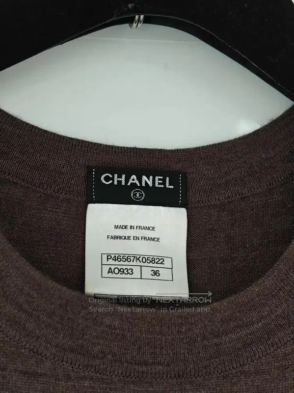 Chanel Chanel Gray Wool Short Sleeve Dress . Size S / US 4 / IT 40 - 4 Thumbnail