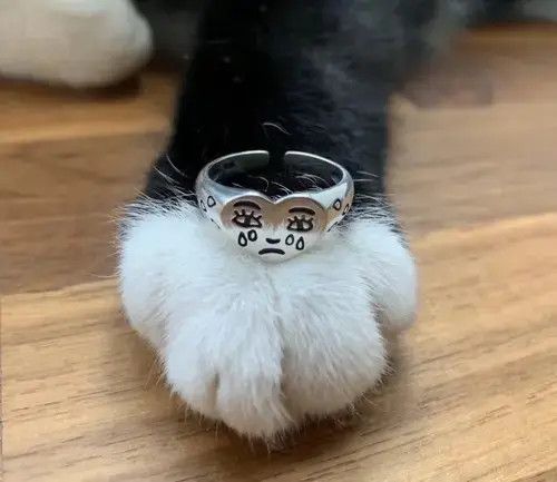 Japanese Brand Silver Ring - Crying Heart Size ONE SIZE - 2 Thumbnail